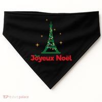 Joyeux Noel French Merry Christmas USA-Made Doggie Bandana thumb 0