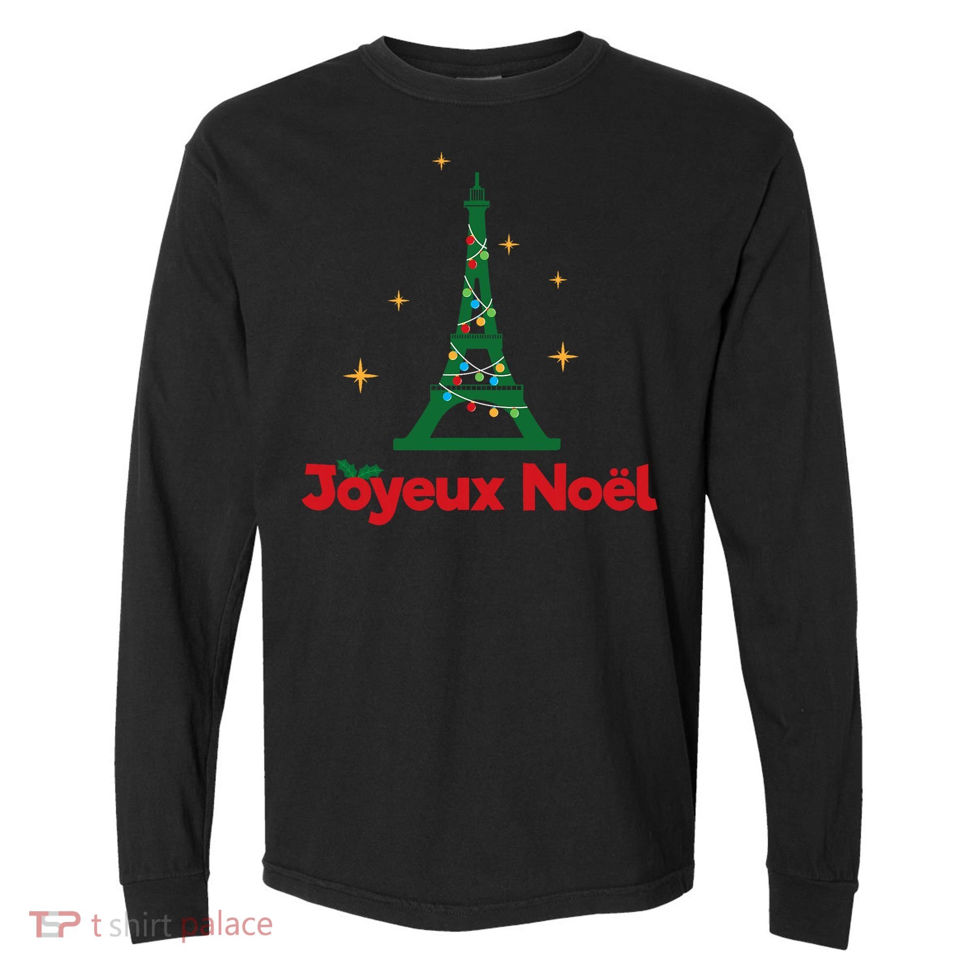 Joyeux Noel French Merry Christmas Comfort Colors Heavyweight Long Sleeve T-Shirt