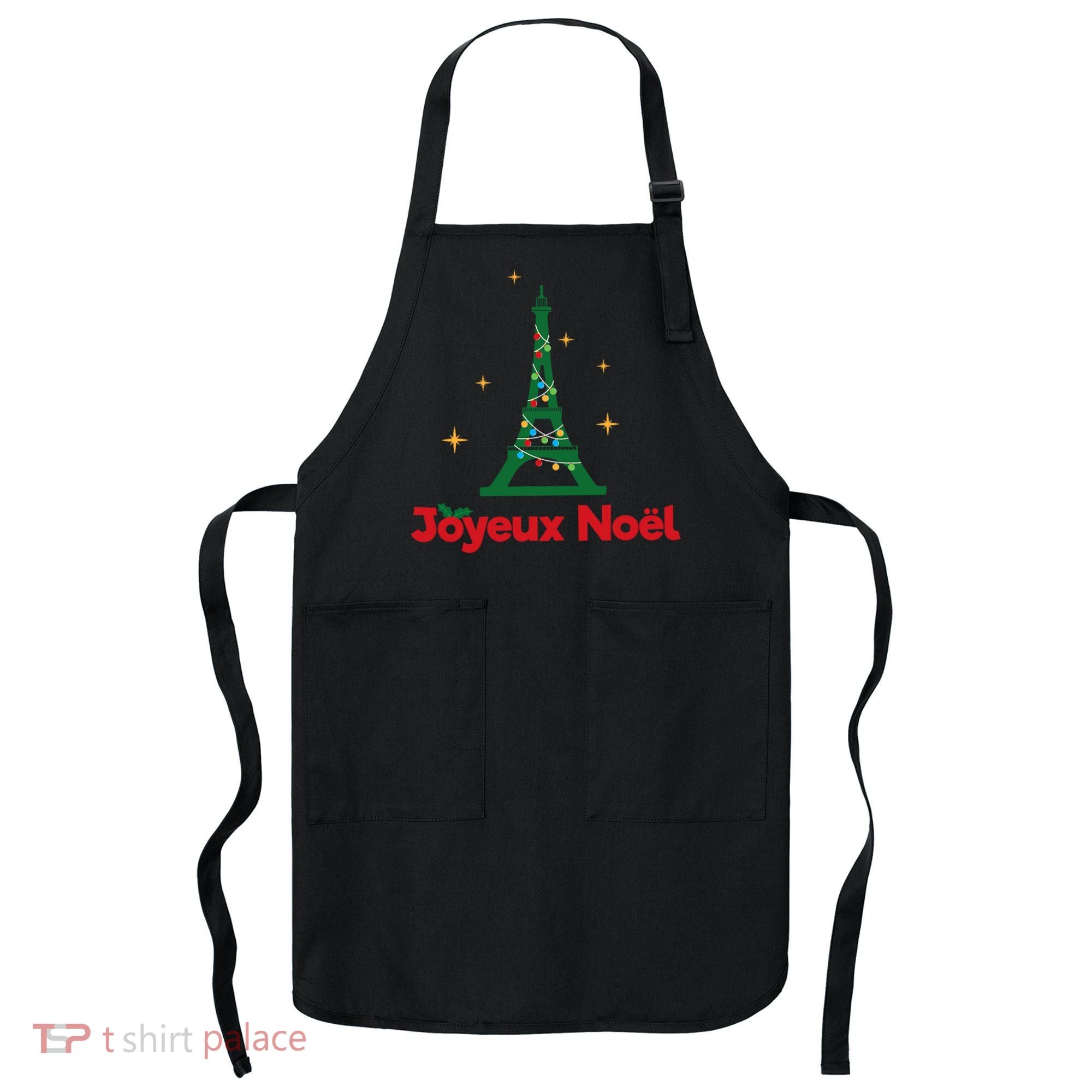 Joyeux Noel French Merry Christmas Apron