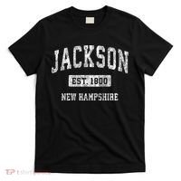 Jackson New Hampshire Nh Vintage Sports Established T-Shirt thumb 0