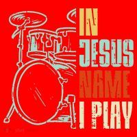 Jesus Name I Play Drums God Drumming Music Christian Drummer Santa Hat thumb 1