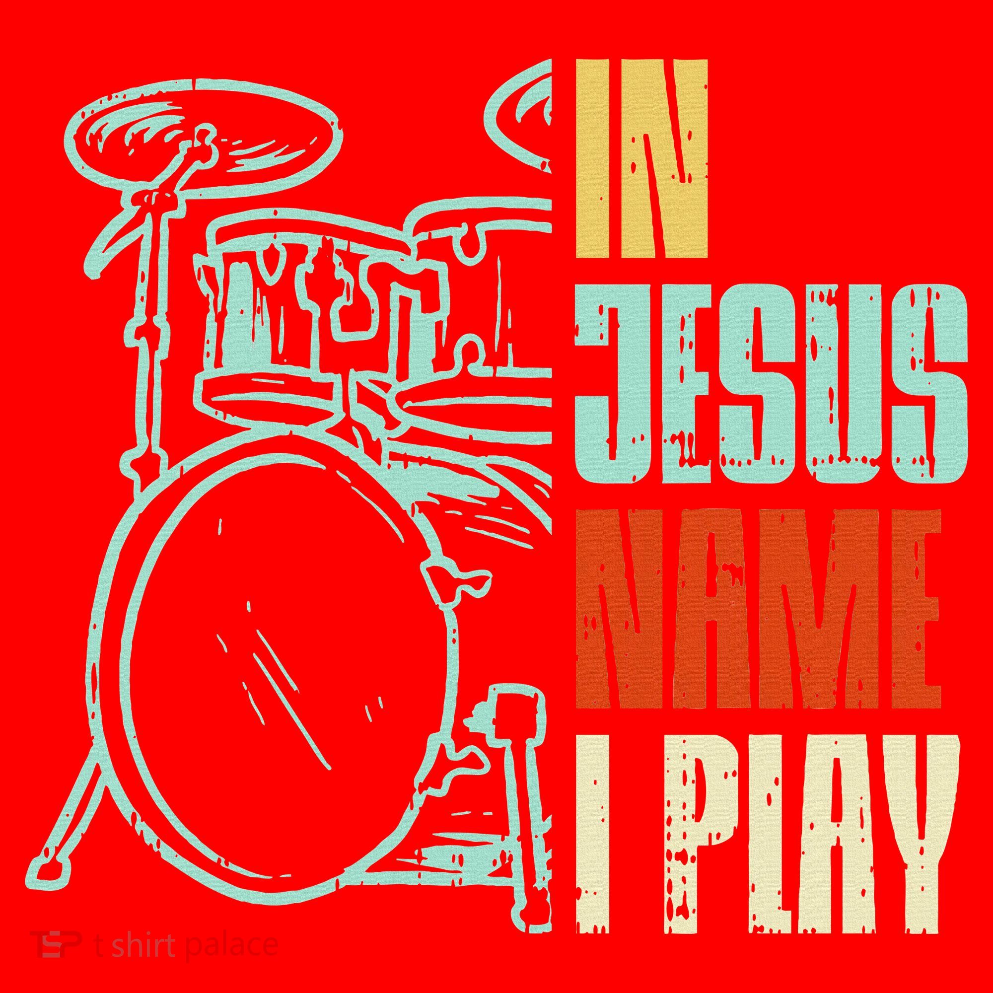 Jesus Name I Play Drums God Drumming Music Christian Drummer Santa Hat