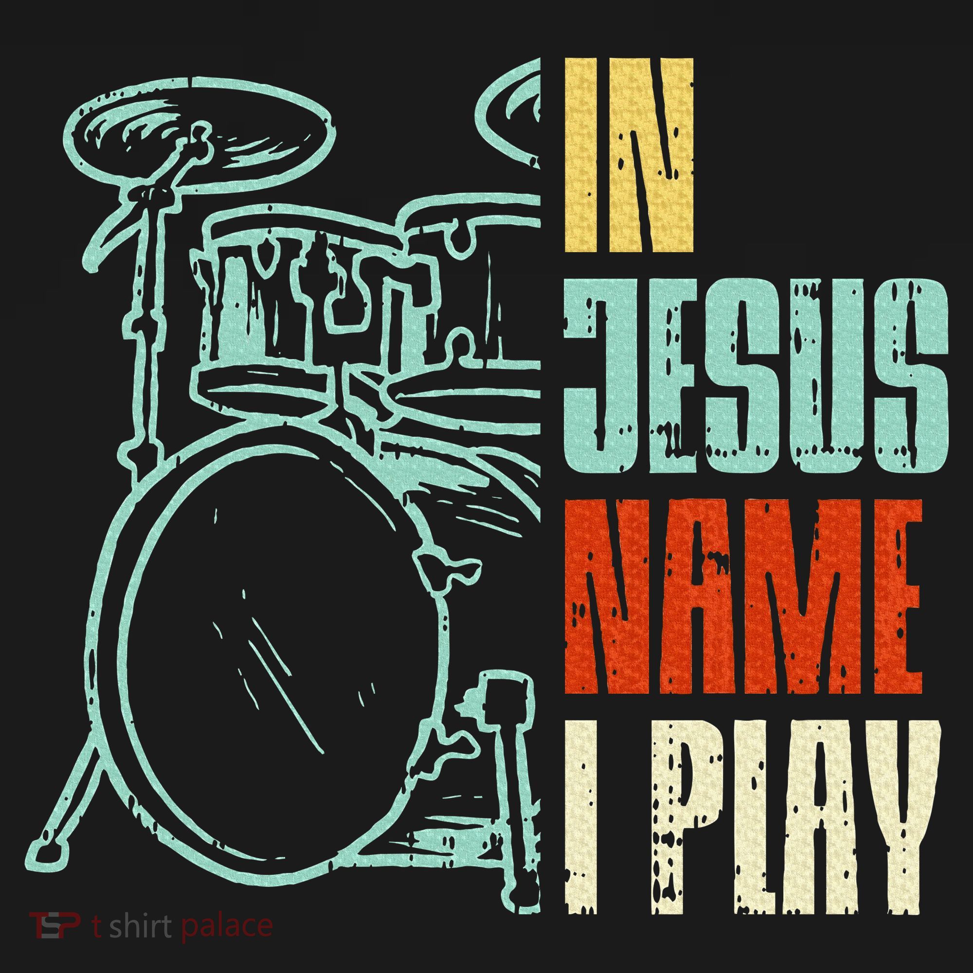 Jesus Name I Play Drums God Drumming Music Christian Drummer Toddler Hoodie