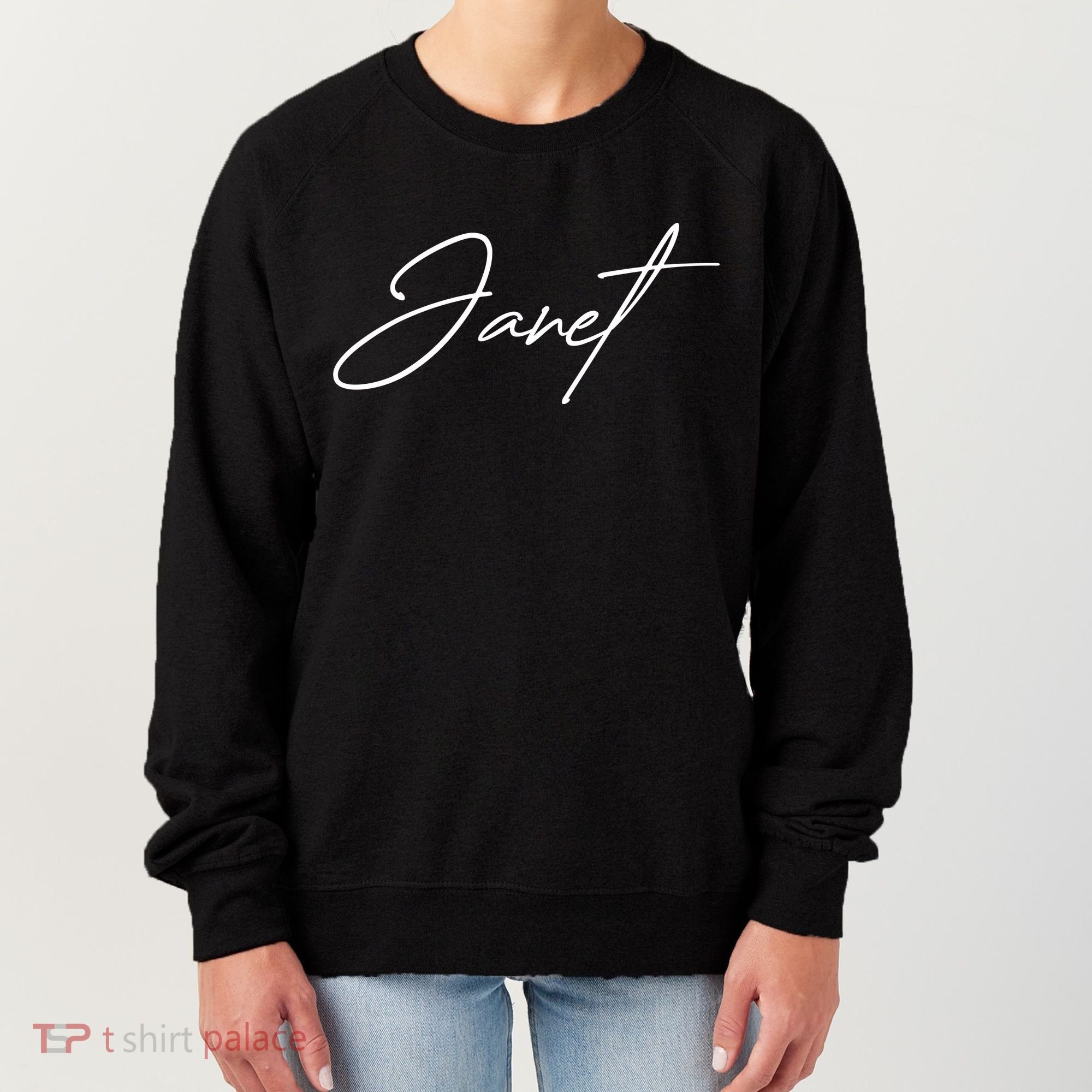 Janet Name In Script Lettering Women's Sweatshirt