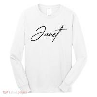 Janet Name In Script Lettering Long Sleeve Shirt thumb 0