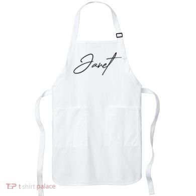 Janet Name In Script Lettering Apron