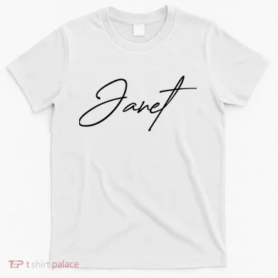 Janet Name In Script Lettering T-Shirt