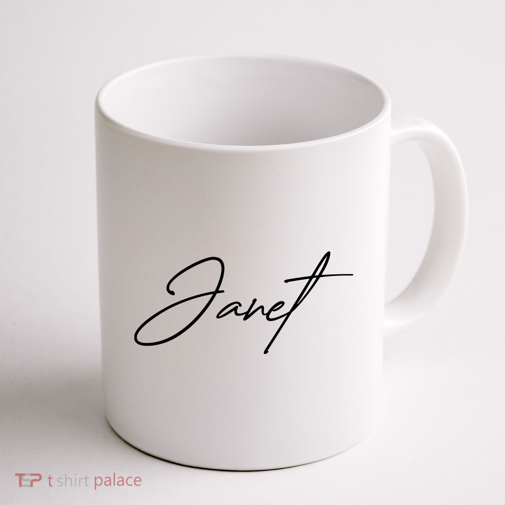 Janet Name In Script Lettering Coffee Mug