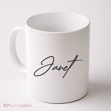 Janet Name In Script Lettering Coffee Mug