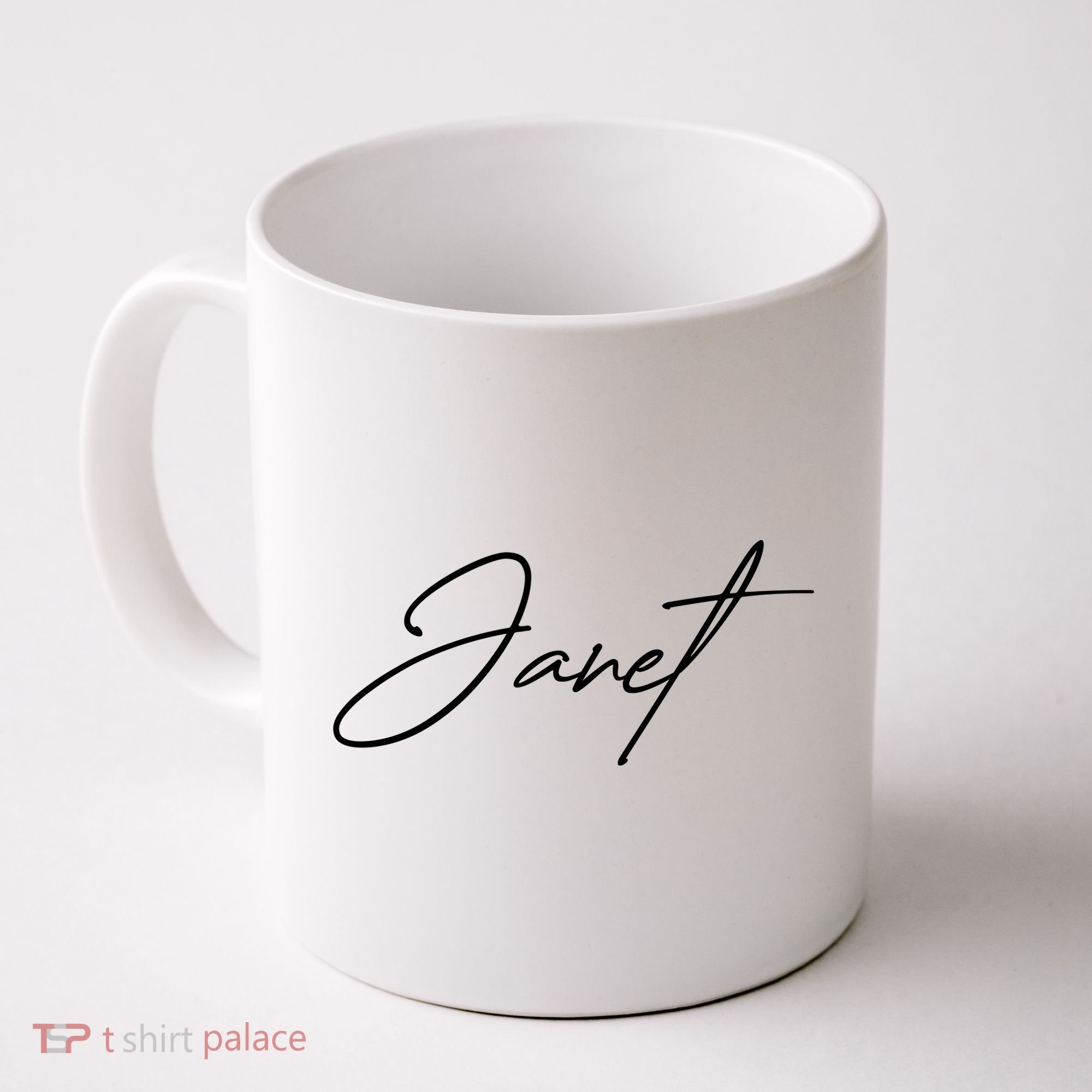 Janet Name In Script Lettering Coffee Mug