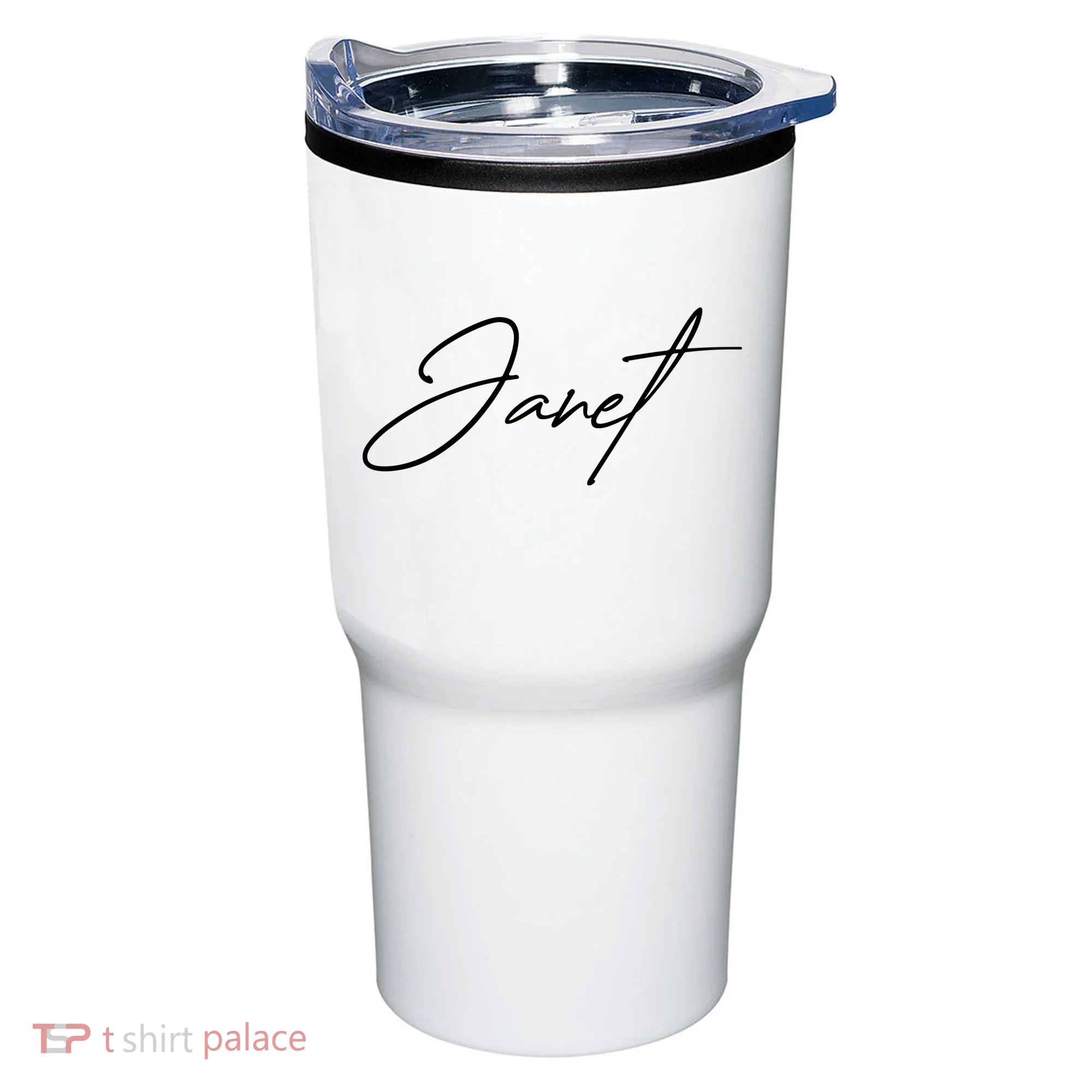 Janet Name In Script Lettering Tumbler