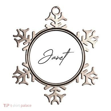Janet Name In Script Lettering Ornament