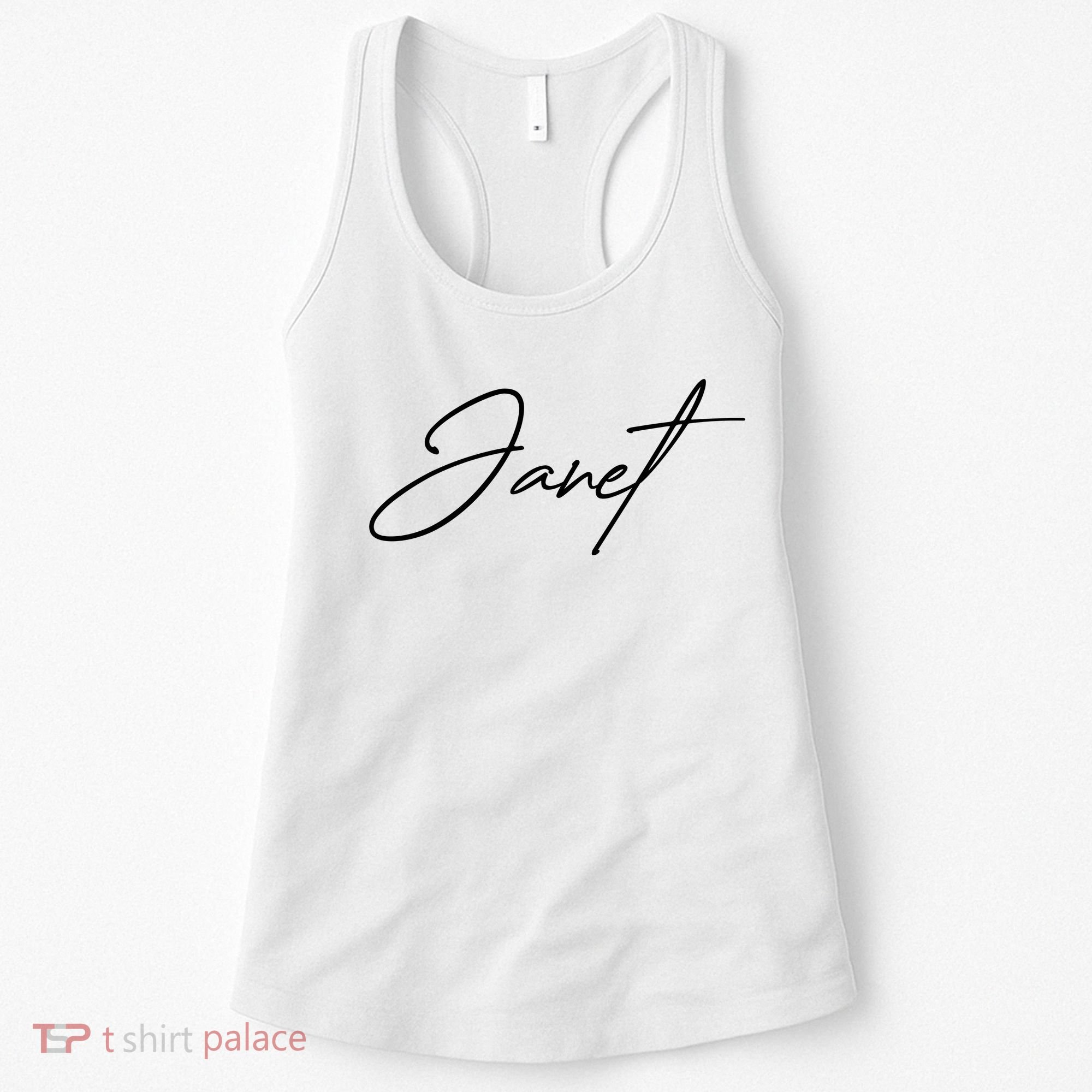 Janet Name In Script Lettering Women's Tank Top