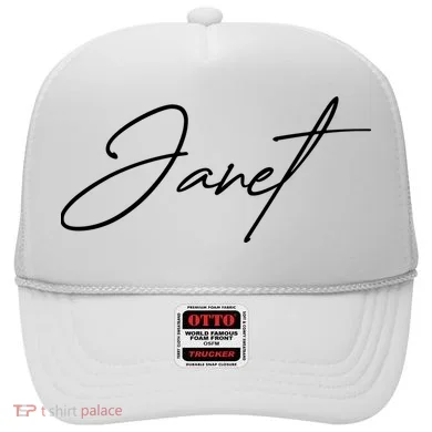 Janet Name In Script Lettering Hat