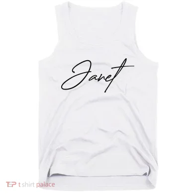 Janet Name In Script Lettering Tank Top