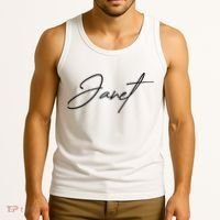 Janet Name In Script Lettering Tank Top thumb 3