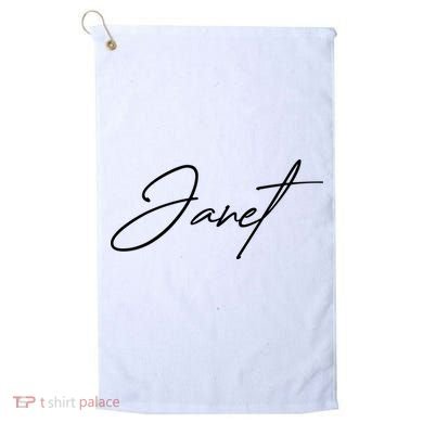 Janet Name In Script Lettering Golf Towel