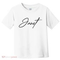 Janet Name In Script Lettering Toddler T-Shirt thumb 0