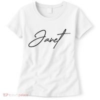 Janet Name In Script Lettering Women's T-Shirt thumb 0