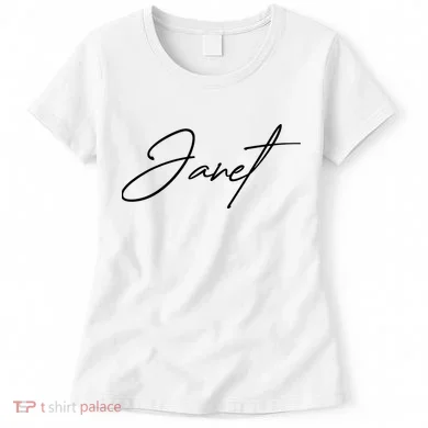 Janet Name In Script Lettering Women's T-Shirt