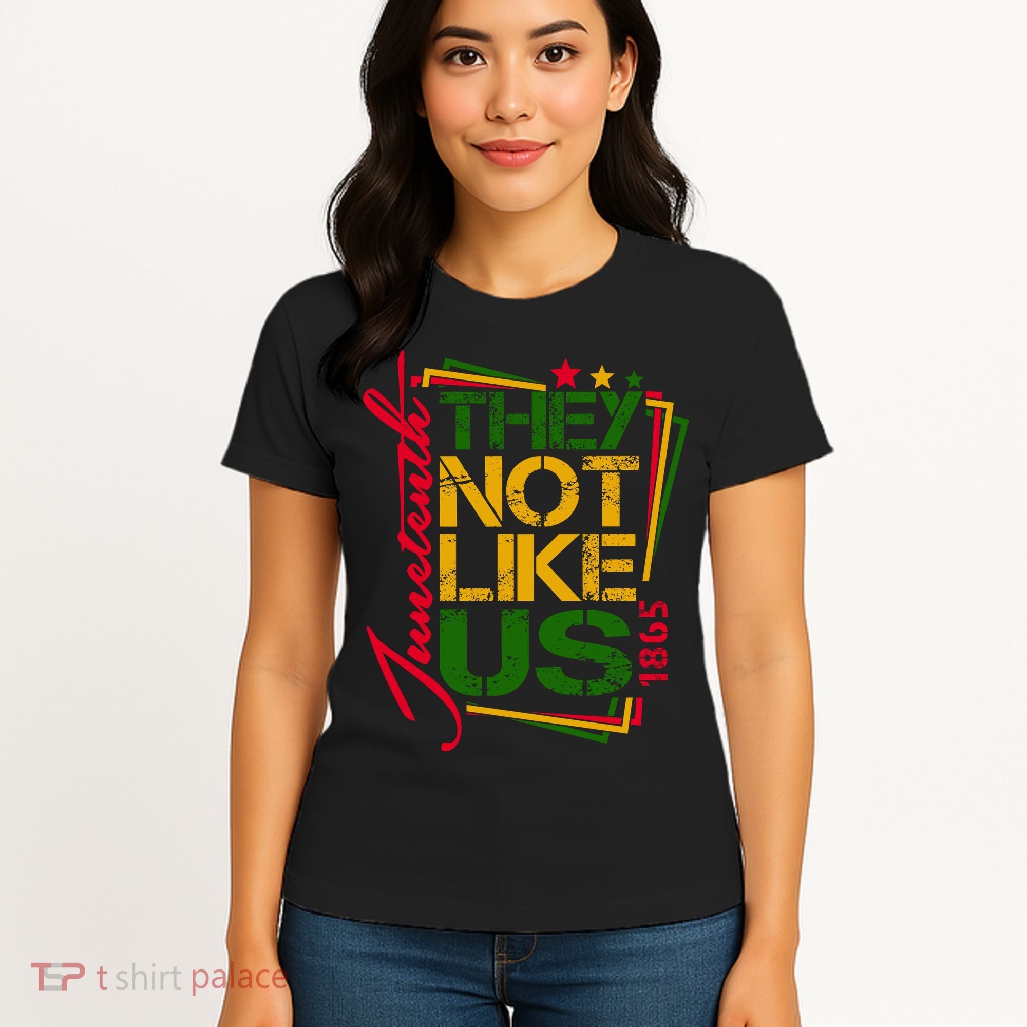 Juneteenth Not Like Us Not Like Us African American Freedom 1865 Women's T-Shirt