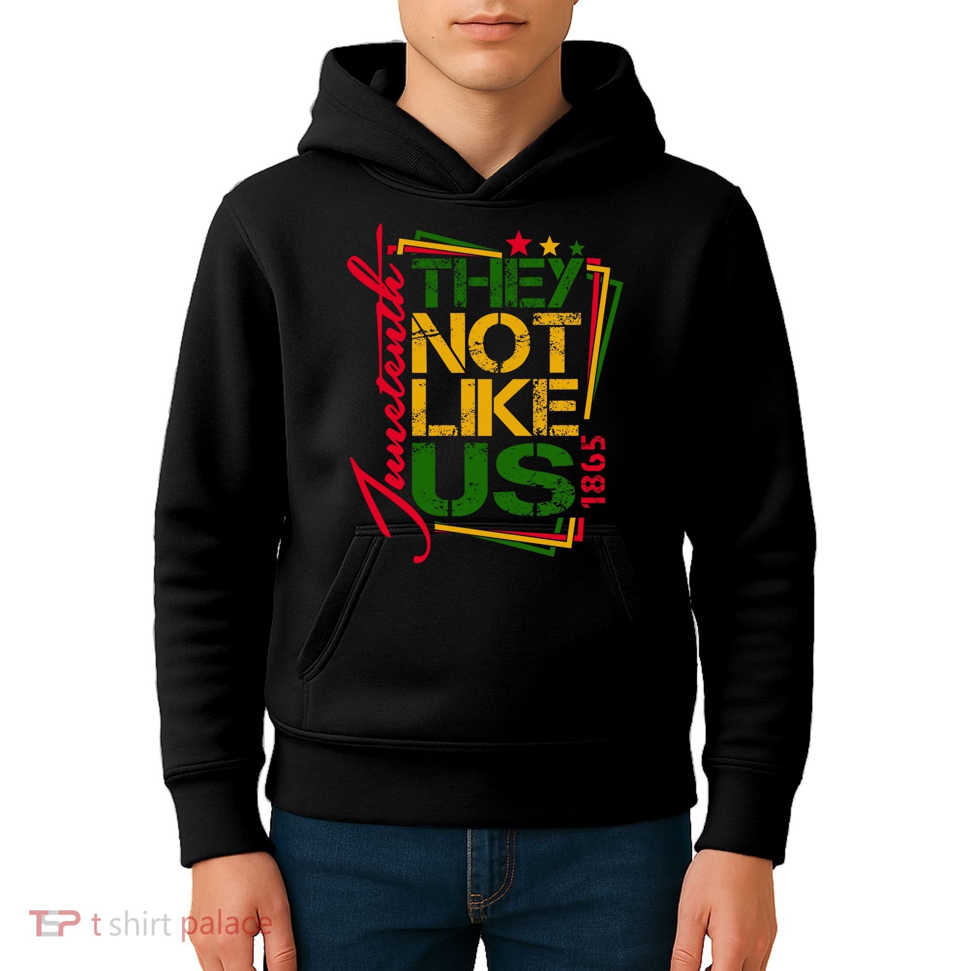 Juneteenth Not Like Us Not Like Us African American Freedom 1865 Kids Hoodie