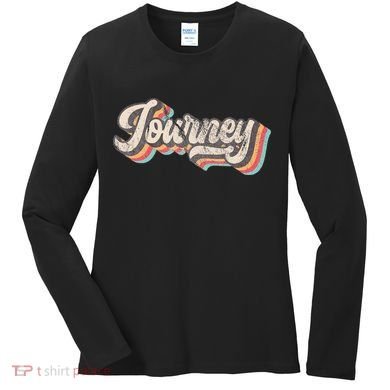 Journey Name Personalized Vintage Retro Women's Long Sleeve Shirt