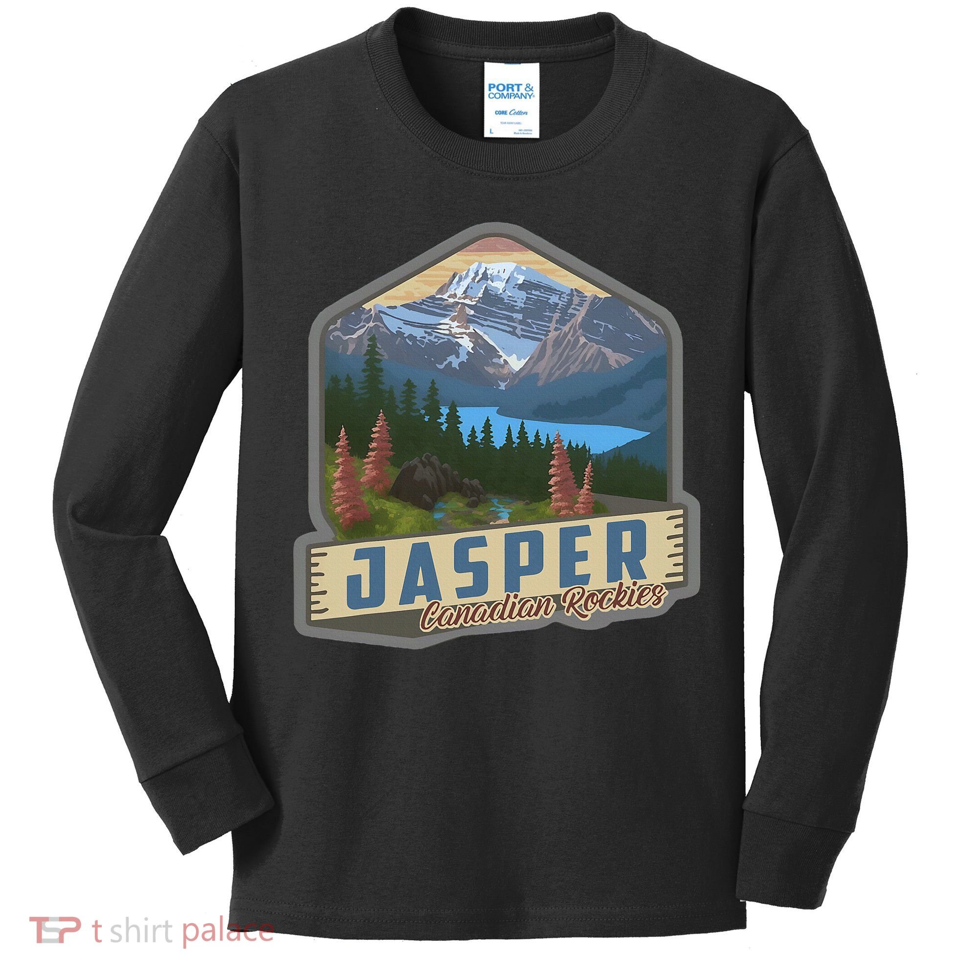 Jasper National Park Canadian Rockies Us Parks Camping Kids Long Sleeve Shirt