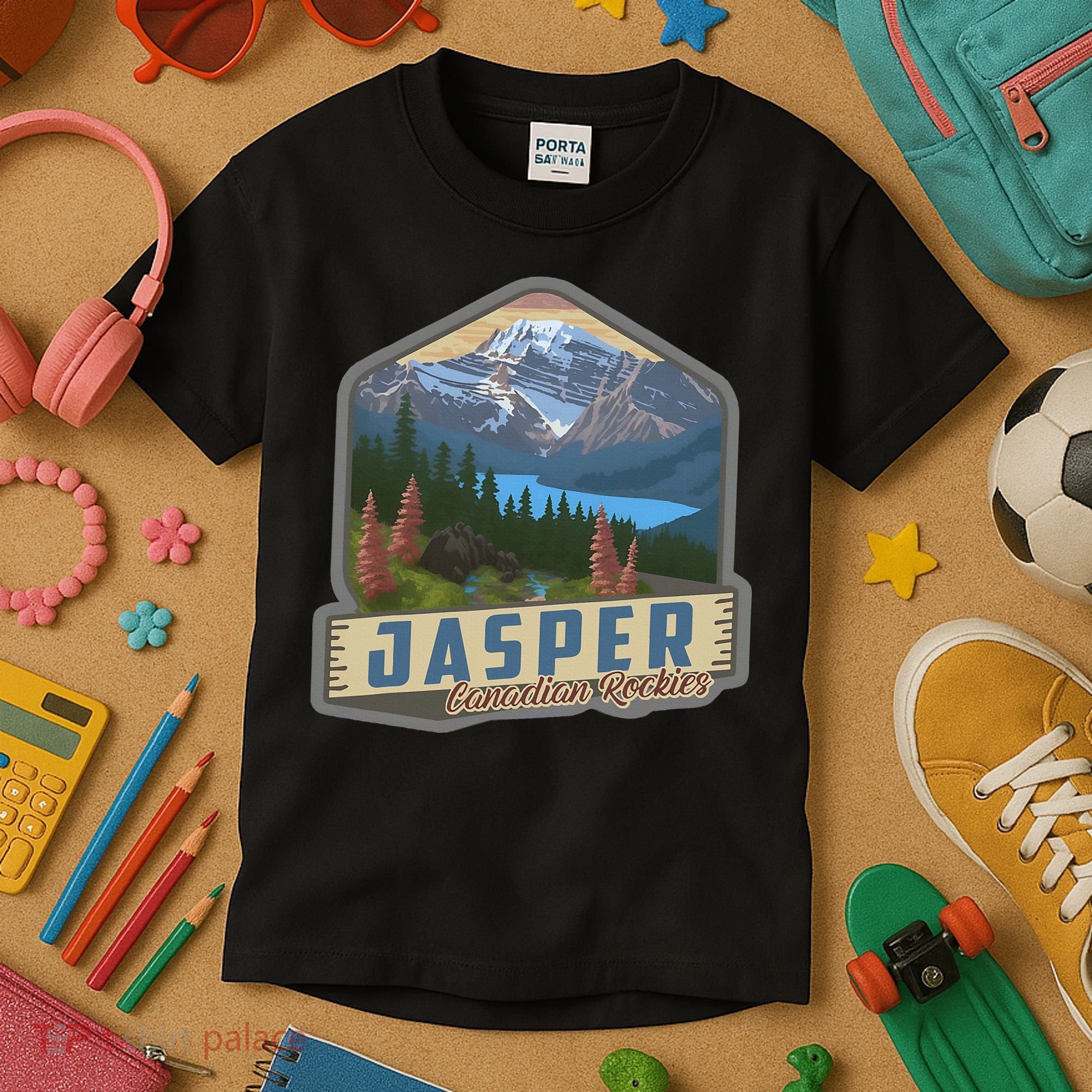 Jasper National Park Canadian Rockies Us Parks Camping Kids T-Shirt