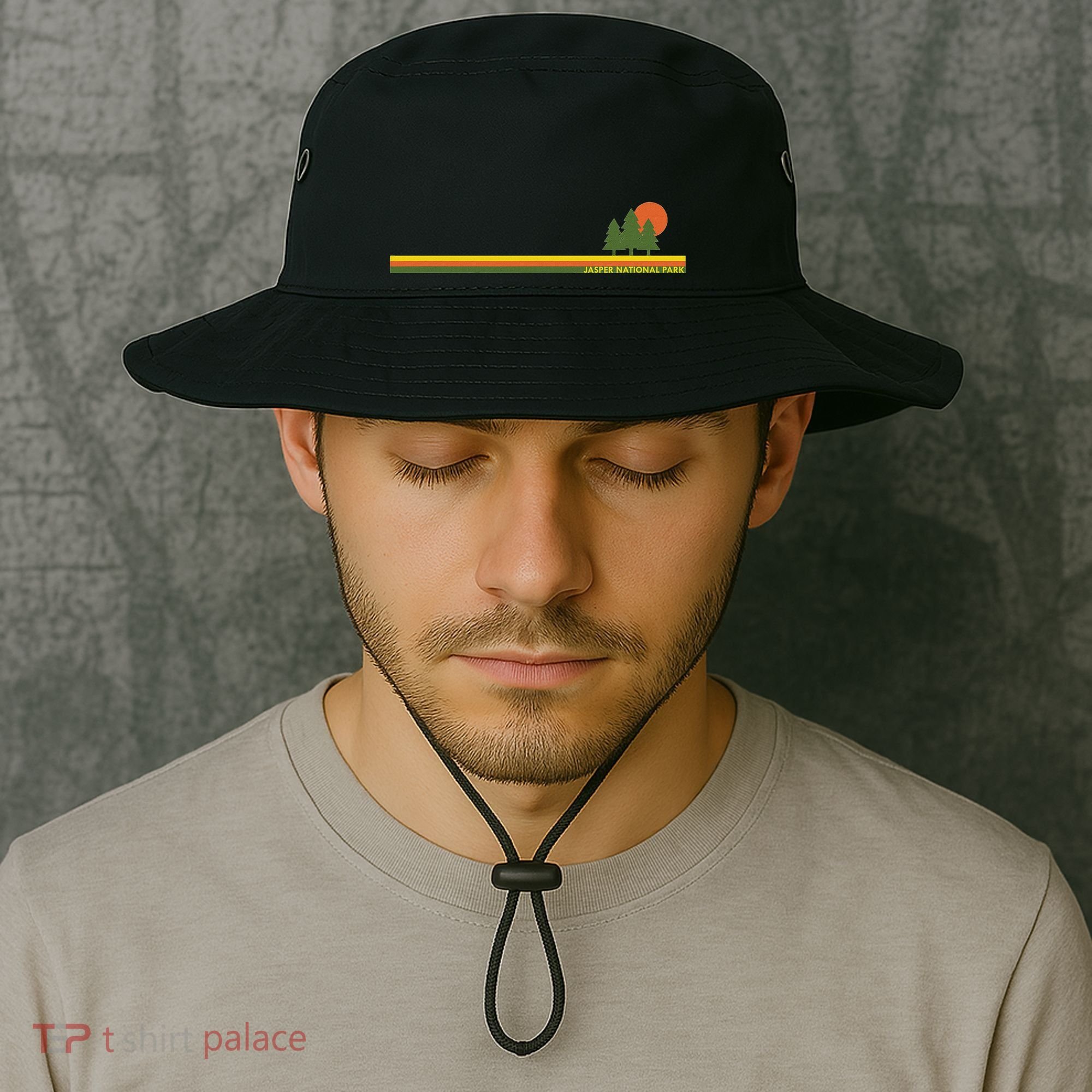 Jasper National Park Pine Trees Sun Bucket Hat
