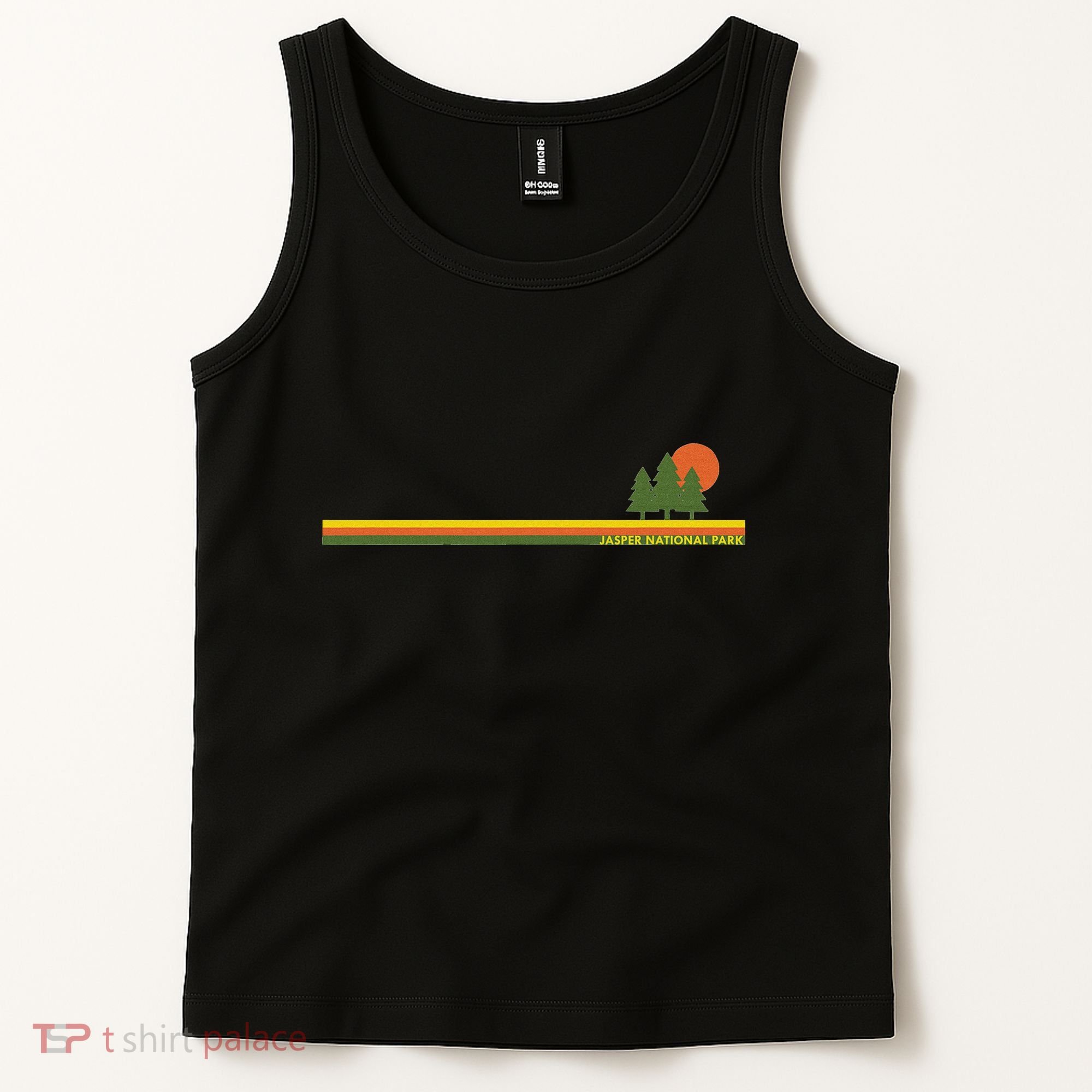 Jasper National Park Pine Trees Sun Tank Top