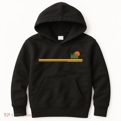 Jasper National Park Pine Trees Sun Kids Hoodie