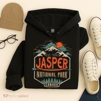 Jasper National Park, Alberta, Canada Exploration Travel Hoodie thumb 4
