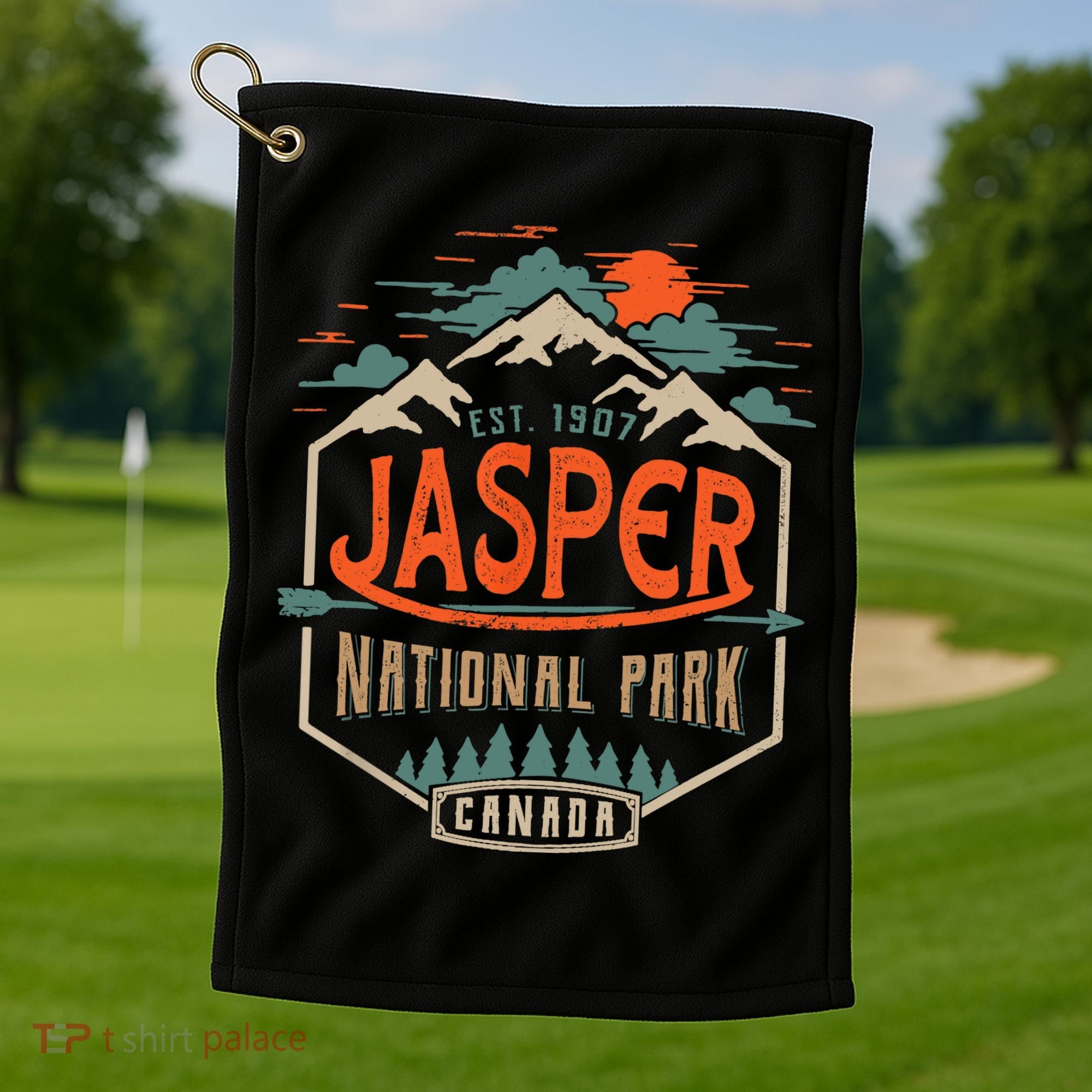 Jasper National Park, Alberta, Canada Exploration Travel Golf Towel