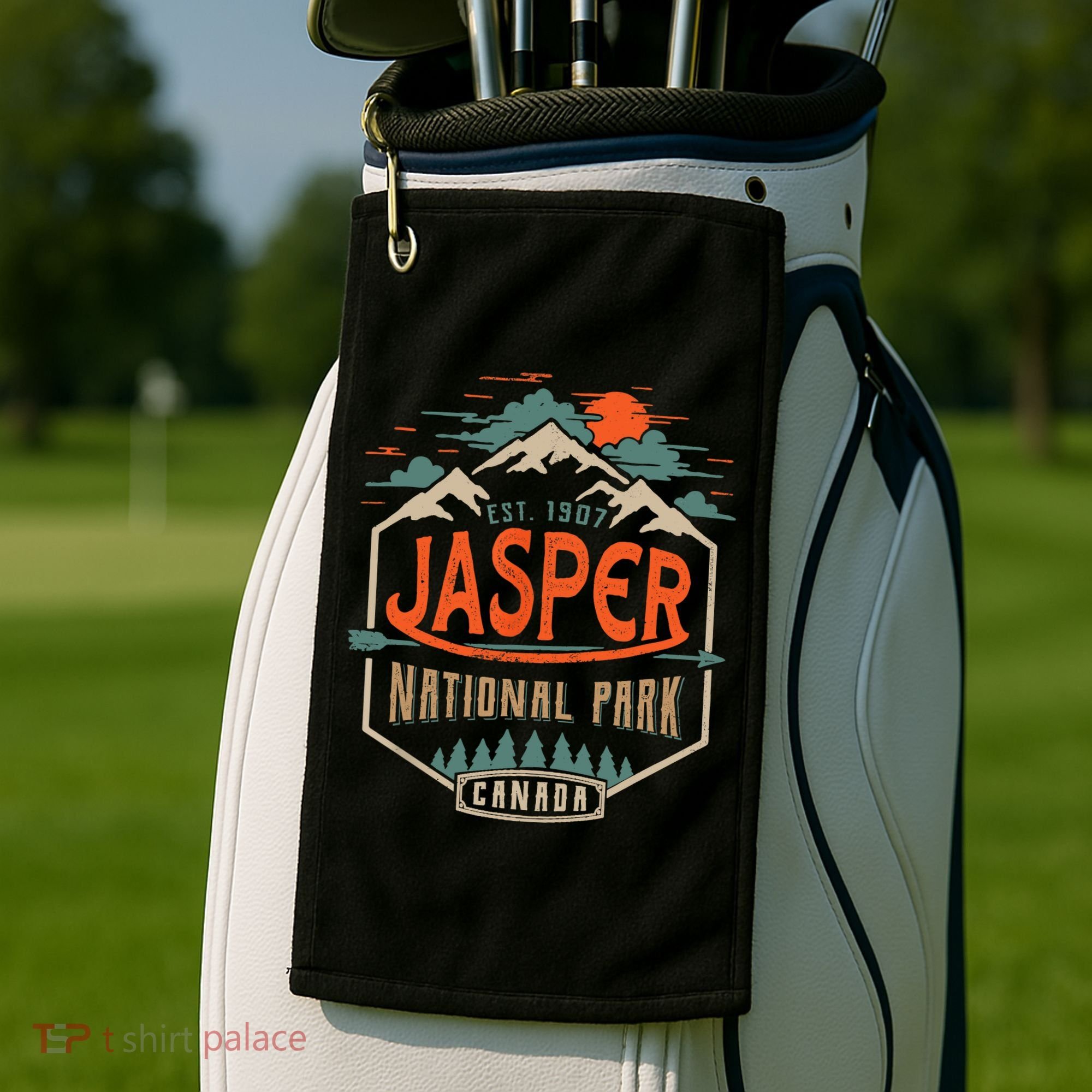 Jasper National Park, Alberta, Canada Exploration Travel Golf Towel