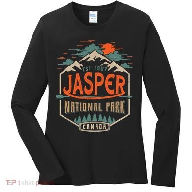 Jasper National Park, Alberta, Canada Exploration Travel Women's Long Sleeve Shirt