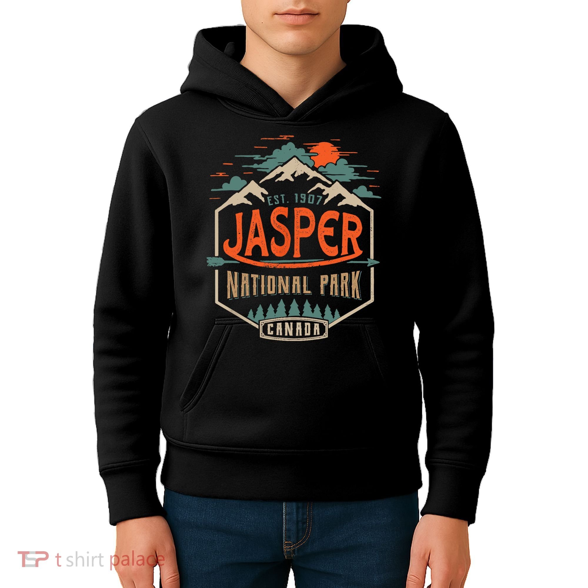Jasper National Park, Alberta, Canada Exploration Travel Kids Hoodie