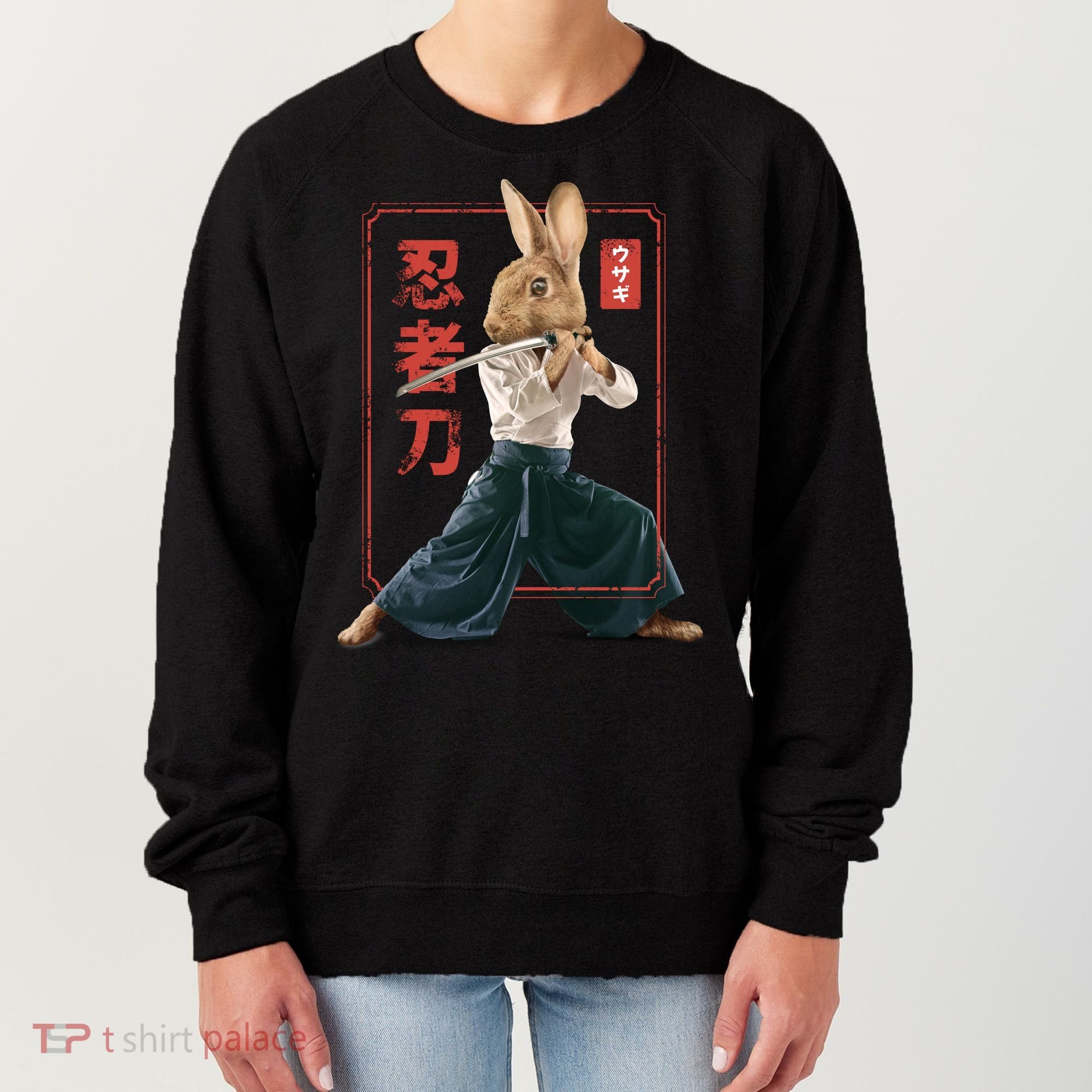 Japanese Ninja Rabbit Women's Sweatshirt