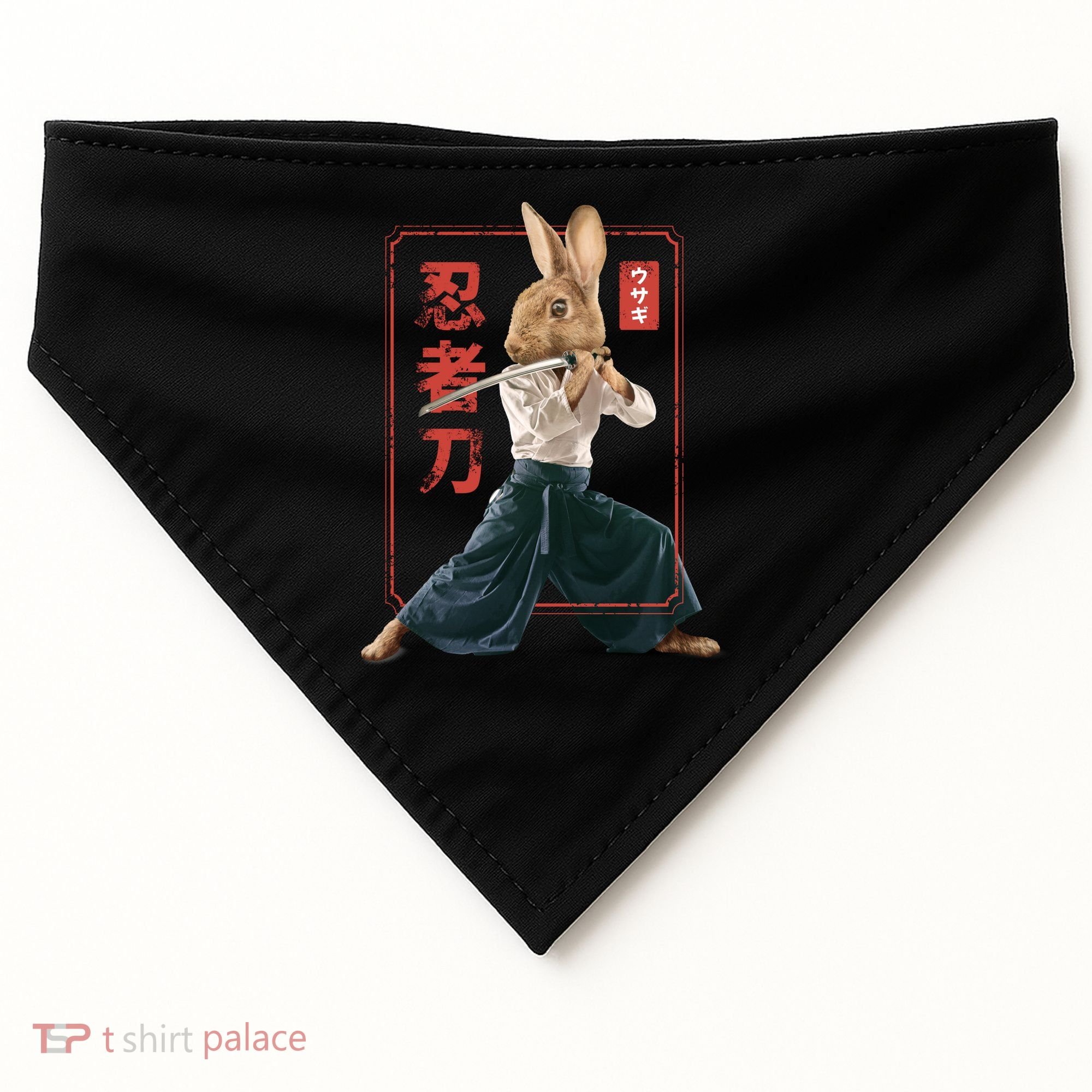 Japanese Ninja Rabbit USA-Made Doggie Bandana