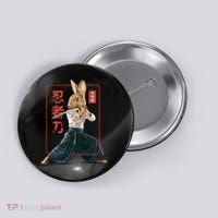 Japanese Ninja Rabbit Button thumb 0