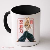 Japanese Ninja Rabbit Coffee Mug thumb 0