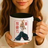 Japanese Ninja Rabbit Coffee Mug thumb 3
