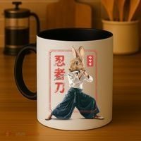 Japanese Ninja Rabbit Coffee Mug thumb 4