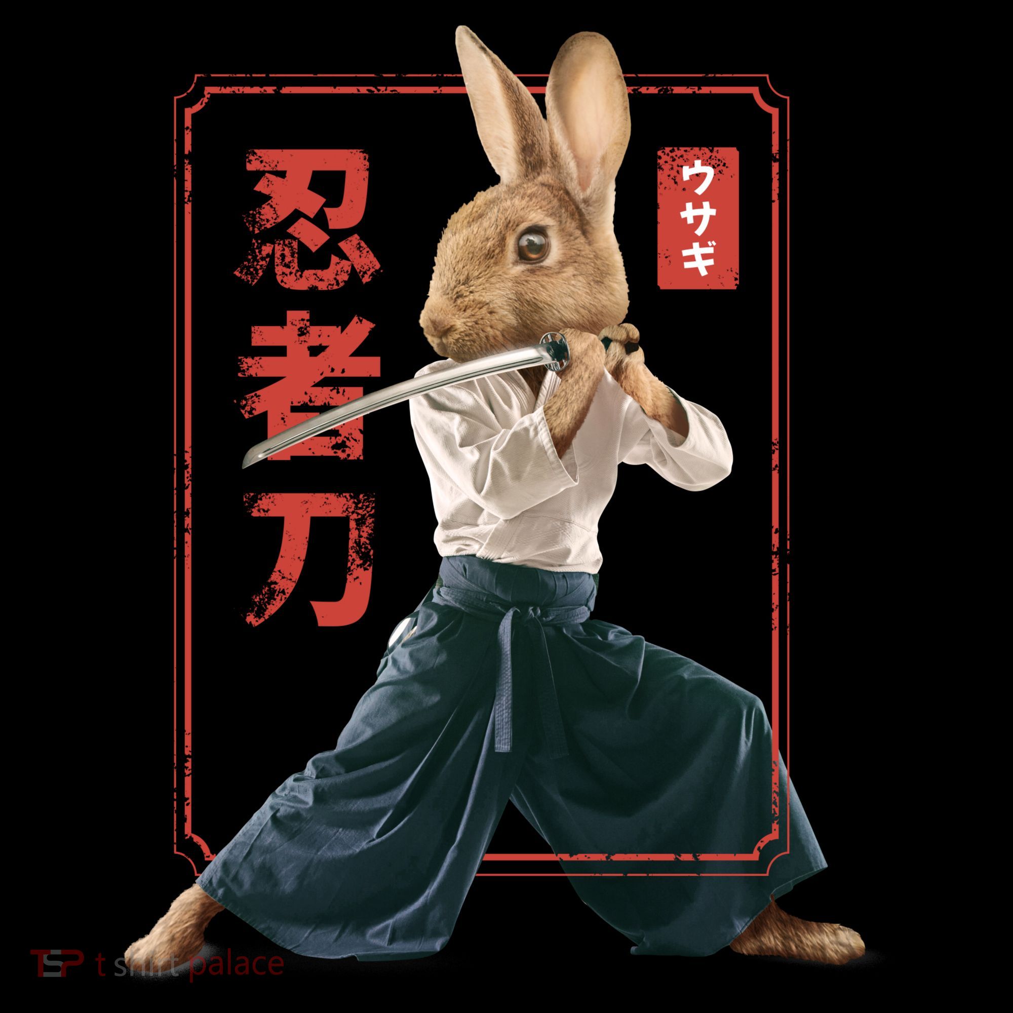 Japanese Ninja Rabbit Mousepad