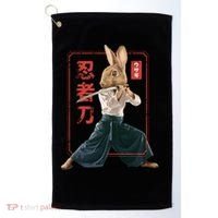 Japanese Ninja Rabbit Golf Towel thumb 0