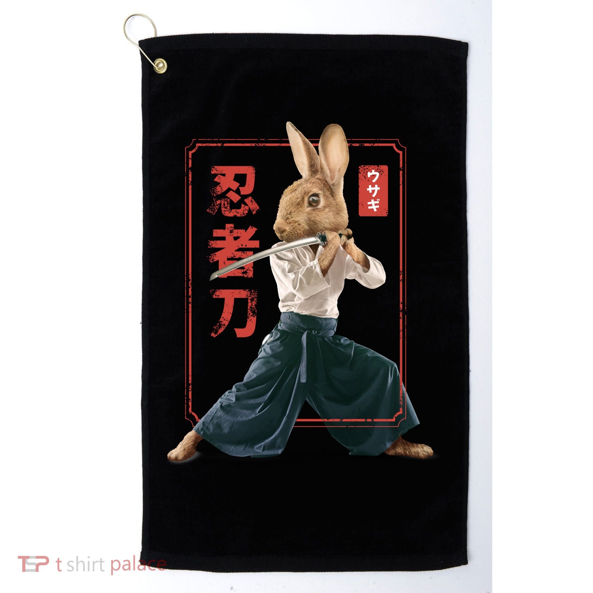 Japanese Ninja Rabbit Golf Towel