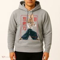 Japanese Ninja Rabbit Hoodie thumb 2