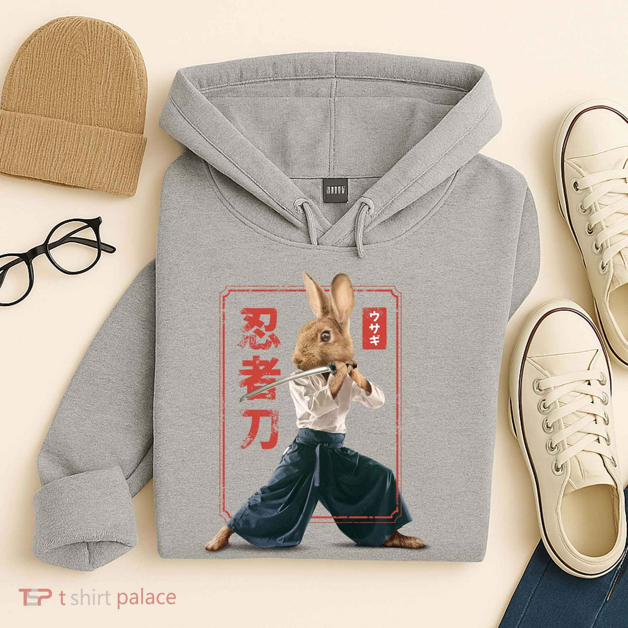 Japanese Ninja Rabbit Hoodie