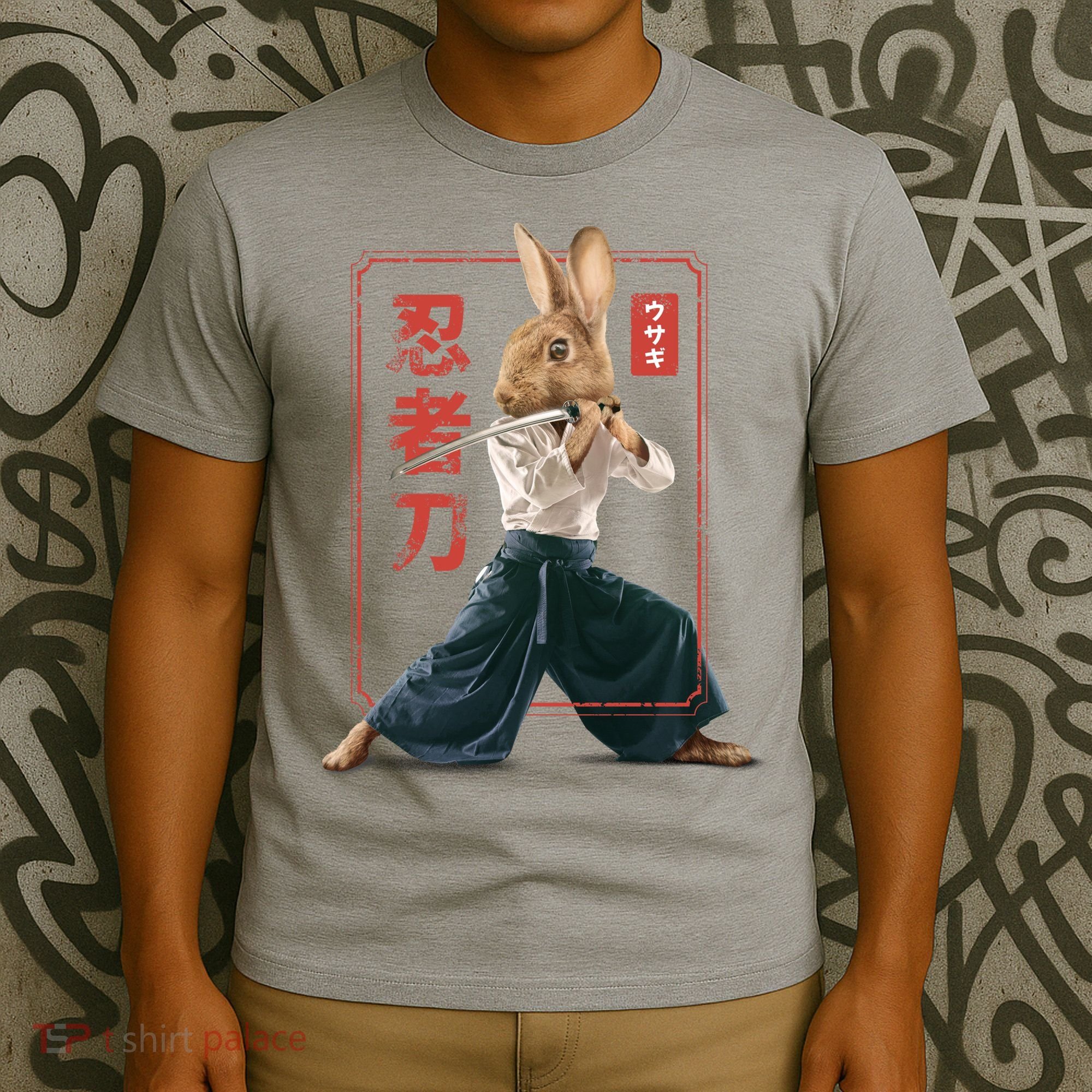 Japanese Ninja Rabbit T-Shirt