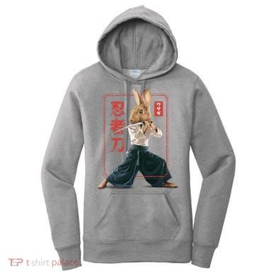 Japanese Ninja Rabbit Women's Hoodie